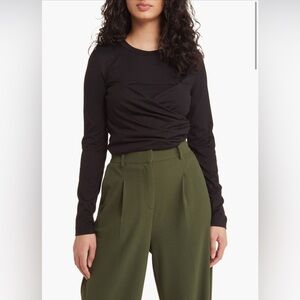 NWT- Vera Moda Nelly Rushed Top